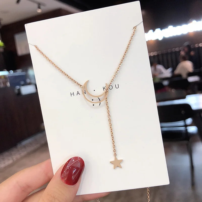 Moon Star Choker Necklace